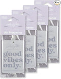 Austy Lou “Good Vibes Only” Air Freshener (4 Pack) – Grapefruit, Champagne & Ginger Scent – Hanging Paper Car Fresheners for Car, Closet & Small Spaces – Up to 6 Weeks of Fragrance