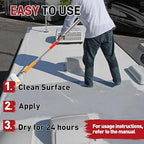 RV Roof Sealant 1 Gallon, RV Roof Coating Quick Drying Solar Reflective, Leak Repair Liquid Flexible Membrane Waterproof Paint for Camper & Travel Trailers(White)