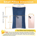 2 Pack Small Pillow, Memory Foam Mini Pillow 11 X 7 Inches for Travel, Sleeping, Nap and Neck, Knee, Lumbar Support, Tiny Cushion for Pet, Dogs (Blue)