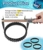 R0526100 Track Replacement Compatible with Zodiac Baracuda MX6 MX8 Elite Series Suction-Side In-ground Pool Cleaners, Heavy Duty Rubber Wheel Tire Belts (4-Pack)