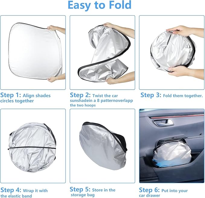 Windshield Sun Shade Cutom Fit Nissan Leaf 2018-2025, Front Window Sunshade Sun Protector & Heat Blocker for Nissan Car Accessories Foldable Sun Visor Keep Your Car Cool