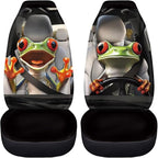 Funny Tree Frog Front Seat Covers for Cars Comfort Bucket Seat Covers Entire Seat Protection Fit Most Vehicle,Cars,Sedan,Truck,SUV,Van