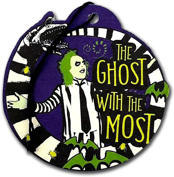 Elektroplate Officially Licensed Beetlejuice Ghost with the Most Automotive Air Fresheners for Vehicles | Midnight Chiller Scent (12-Pack) | Made in the USA