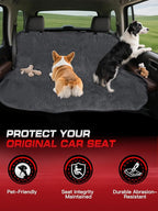 Waterproof Towel Back Seat Cover for Car, Truck, Van & SUV – Durable Rear Bench Seat Cover for Kids & Dogs, Seat Back Protector Easy to Install (Gray)