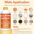Crafts Sealer Matte Finish, 200ml All Purpose Craft Glue, Varnish, and Finish, All in One Craft Glue for Wood, Paper, Acrylic Paints, Ceramics, Fabrics, Clay (Matte)