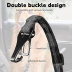 Dog seat Belt for car,2Pack 3-in-1 car Harness for Dogs Safety seat Belt Bungee,Dogs Seats Belt stether with Buckle&Hook Latch,Adjustable Reflective Dog seat Belts with 360° Lockable Buckle(Black)