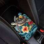 Dreaweet Center Console Cover Polynesian Tribal Turtle Car Accessories Armrest Box Storage Mat Soft Comfort Arm Rest Cover for Car Truck SUV