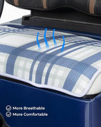 KEMIMOTO Universal Golf Cart Seat Towel Blanket Covers for All Weather, Compatible with EZGO, Club Car and More 2-Seat Golf Carts