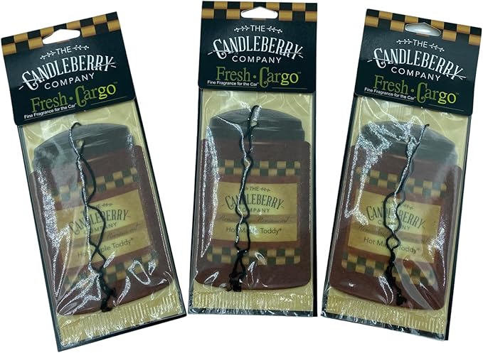 Candleberry Hot Maple Toddy Car Freshener X3