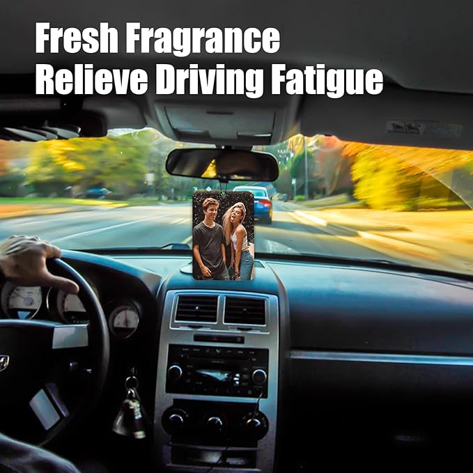 Custom Air Fresheners with Picture,Personalized Photo Air Freshener for Car,Customized Double Sided Dangle it Air Fresheners for Bedroom Bathroom Wardrobe Hanging Ornaments (1p-Rectangle)