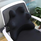 Lumbar Support Pillow for Ofiice Chair, Patented Ergonomic Back Support for Back Pain Relief with Adjustable Strap, Lumbar Support Pillow Relieving Lumbar Muscle Strain (Black)