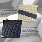 Car Center Console Cover, Scratch-Resistant Leather Vehicle Armrest Seat Storage Box Protector Cushion, Comfortable Automotive Interior Armrest Pad Mat, Universal Fit (Black/Blue)