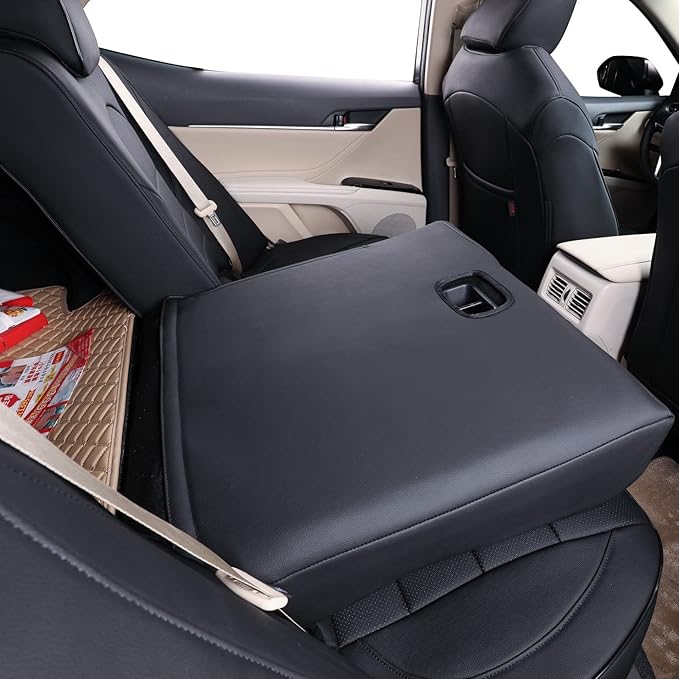 EKR Camry Seat Covers for Toyota Camry SE,LE 2025 2026 Waterproof Leather Car Seat Cover Full Set for Trucks SUV-Faux Leather (Black/Gray)