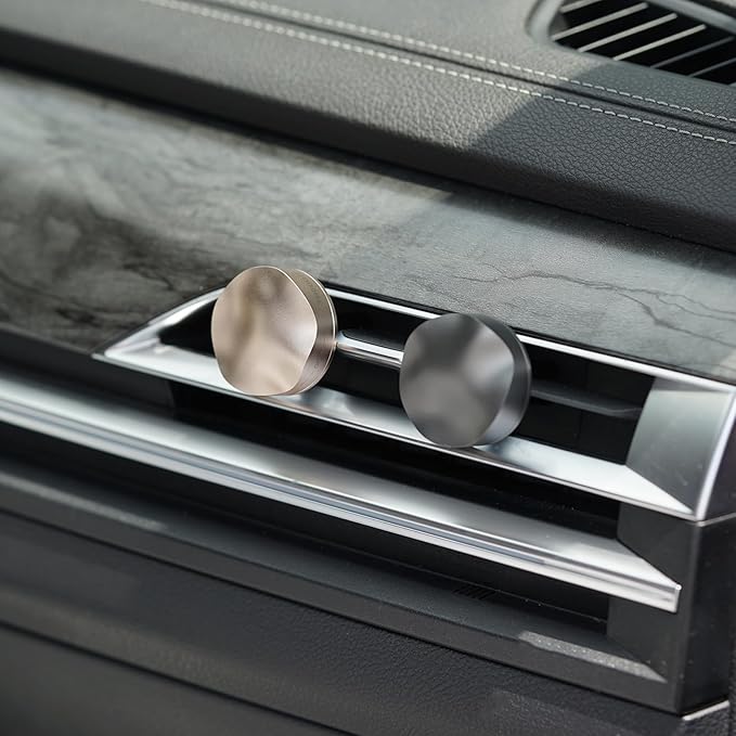 THEDOTS Gold Car Air Freshener Vent Clip, Cute Matte Metal Car Decor Gift for Women, Cashmere Wood Chestnut Scent
