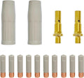 14pcs Mig Welding Torch Accessory Kit with Non-Stick Coating; .035" Ceramic Welding Tips MIG Welder Accessories,For Lincoln Magnum 100L Weld-Pak,gas nozzles 21-50 1/2",gas diffusers (0.035”)