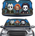 GENANY Horror Windshield Sun Shade for Car SUV Truck (55x30 Inches), Front Window Visor for Windows, Protector Blocks UV