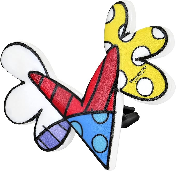 Romero Britto Car Air Freshener 'Heart with Wings', Breeze Scent, 30 Day Use