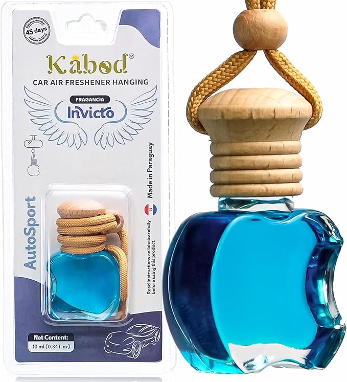 Kabod Invicto Car Air Freshener | Hanging Essential Oil Diffuser | Natural Odor Eliminator | Long-Lasting Fragrance | 10 ml