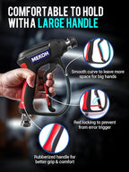 MEKOH Short Pressure Washer Gun with Swivel, 5000 PSI High Power Washer Spray Gun, 10 GPM Foam Gun with 3/8" Quick Connect, M22-14mm for Extension Wand, Hose, Pressure Washer Handle with 5 Nozzle Tips