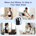 Posture Corrector for Women & Men, Back Brace Straightener with Adjustable Support, Relief for Neck/Shoulder/Back Pain, Scoliosis & Hunchback Correction, Breathable Mesh Design