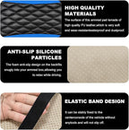 Car Center Console Cushion Pad, 12.6 × 7.48 Inches Waterproof Car Armrest Seat Box Cover, PU Leather Armrest Cover Protector for Most Vehicle, Universal Car Interior Accessories (Black+Blue)