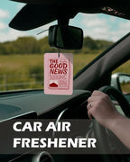 Retro Pink Christian Car Air Freshener 4 Pcs, Neutral Bible Verses Hanging Air Freshener for Cars Bathroom Dorm Books Decor, Vintage Religious Accessories Gifts for Women Men