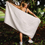 Sprints Athletic Running Towel, Full-Sized, Car Seat Cover - Performance Microfiber (Velocity Blitz Cream)