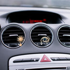 2 PCS Car Air Vent Clip Accessory, Air Vent Decor Charm, Car Interior Accessories Air Freshener (NO REFILL PADS) for Women, Egyptian Myth Sun God Evil Eye Air Conditioner Outlet Decoration