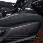 coverdream Forester Car Seat Covers Custom Fit for 2009-2013 Subaru Forester Seat Covers,Rear Seat Without Cup Holder,Full Coverage Waterproof Leather Seat Protector(Full Set,Black/Red)