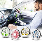 4PCS Car Vent Clip Diffuser Set with Felt Pads – Reusable Alloy Air Freshener Holder for Car, Office & Home, Gift for Women & Men, Christmas, Valentine's Day, Birthday