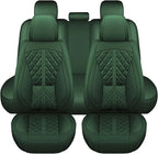 otoez Car Seat Covers Full Set, Universal Leather Seat Cover 5 Seat Waterproof & Breathable Automotive Seat Protector Full Coverage for Cars Sedens, Trucks, SUVs, Vans (Green)