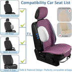 2 Pack Linen Front Car Seat Covers Universal Car Seat Pad Protectors Vehicle Cover Automotive Seat Protectors for Cars Trucks SUV (2Pack Purple)