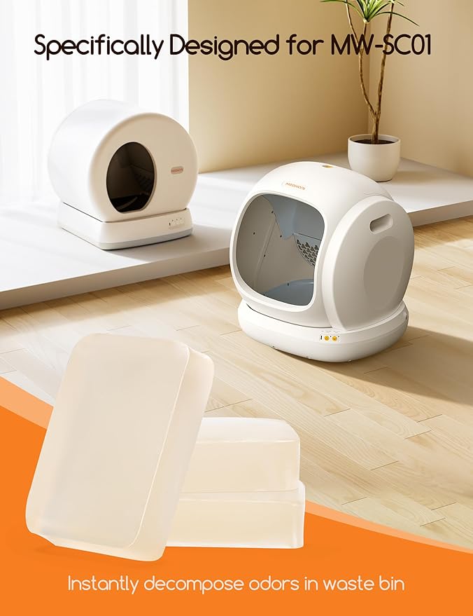 MeoWant Pet Odor Eliminator, Automatic Cat Litter Box Odor Deodorant Gel Only Suitable for MW-SC01/MW-SC02/MW-SC03/ MW-SC09 Cat Litter Box 3Pcs