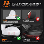 AOMSAZTO Car Seat Cover for Tesla Model 3 2024 2025 (Not for Performance) - Full Set Customized White Seat Covers (with Armrest Cover)