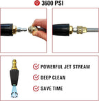 Simpson Cleaning 80143 3600 PSI Universal Turbo Pressure Washer Nozzle, 1/4-Inch Quick Connect, Hot- or Cold-Water Use, Black