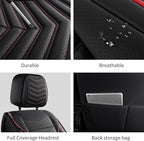 Nappa Leather Car Seat Covers Front Seats, Car seat Protector, Waterproof Car Seat Cushion, Universal Automotive Seat Covers Fit for SUV Truck Pick-up Sedan and Most Cars
