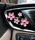 Daisy Flower Car Air Freshener Vent Clips, 4 Pcs Cute Car Accessories for Women Interior, Girly Decor Essentials, Truck Accessories, for Bathroom Office Pet Houses (Pink, 3.1cm 2.9cm 2.2cm 1.6cm)