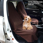 Waterproof Sweating Car Seat Cover for Post Gym Workout, Running, Swimming, Beach and Hiking, Universal Fit Non-Slip Bucket Seat Protector for Cars SUV Trucks, Machine Washable (Brown)