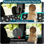 Veckle SUV Cargo Liner for Dogs with Side Flaps, Large (54" x 93") Water Resistant Trunk Cover, Non-Slip Pet Area Protector with Bumper Flap, Universal Fit for SUVs Sedans Vans, Paw Print