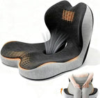Car Seat Cushion for Long Driving, Office Chair Cushion, Memory Foam Seat Cushion Effectively Increase Height by 3.94 Inch, Car Seat Cushion for Back Pain Sciatica Tailbone Pain Relief.