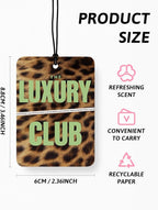 Green Coquette Bow Leopard Print Car Air Freshener 4 Pcs, Trendy Cheetah Lucky 8 Ball Hanging Air Freshener for Cars Closet Drawer Books, Girly Car Accessories Mirror Decor for Women