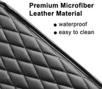 Car Center Console Cover,Leather Armrest Cover Cushion with 2 Storage Bags Universal Car Armrest Seat Box Pad Car Interior Accessories Protector for Most Vehicle(Black)