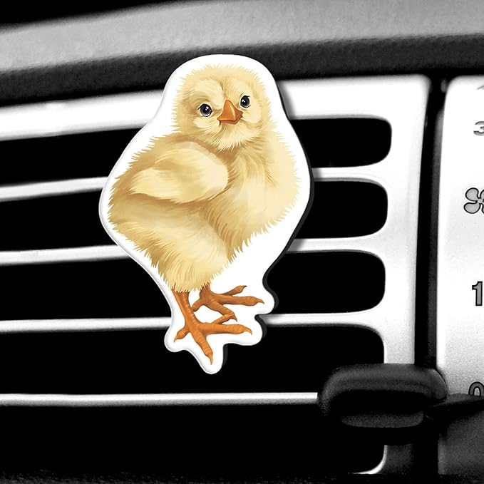 WIRESTER Fresh Scented Car Air Freshener Vent Clip, Decorative Accessories, Interior Decoration for Cars - Cute Animals, Nursery Animals, Chickens, Birds