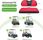 10L0L Golf Cart Seat Covers Universal for Yamaha G29 Drive2 Club Car Precedent Tempo Standard Front Seats, Breathable Mesh Bench Seat Cover, No Drilling Seat Cushion - All-Season Comfort