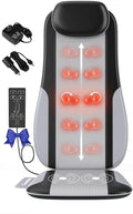 Shiatsu Back Massager with Heat, Massager Chair Pad for Pain Relief Deep Tissue with Smart Timer, Kneading Seat Cushion Vibration for Office, Home, and Travel Use