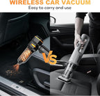 Handheld Car Vacuum Cordless, 22000PA Strong Suction Mini Vacuum Cleaner with Brushless Motor, 4-in-1 Portable Vacuum for Car Detailing, Home, Office & Travel, Black Golden