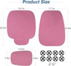 Linen Car Seat Covers Front Seat Covers Breathable Cloth Fabric Car Seat Protector - Universal Fit for Cars, Vans, SUVs, Trucks - 1 Units (1 Pack Pink)