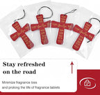 Fumete 24 Pcs Easter Christian Cross Car Air Fresheners Gift Bulk Drift Air Freshener Religious Fresh Scented Hanging Ornaments for Church Sunday School Gifts (You Are)