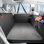 Back Seat Extender,Dog Car Seat Cover with Hard Bottom,Waterproof Dog Hammock for Car Pet Backseat Protector,Anti Scratch, Easy to Clean Holds 400lbs (Hammock with Bed Mat)