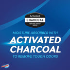 DampRid Fragrance Free Disposable Moisture Absorber with Activated Charcoal,18 oz Moisture Absorber & Odor Remover,Lasts Up To 60 Days,No Electricity Required,(Pack of 6)